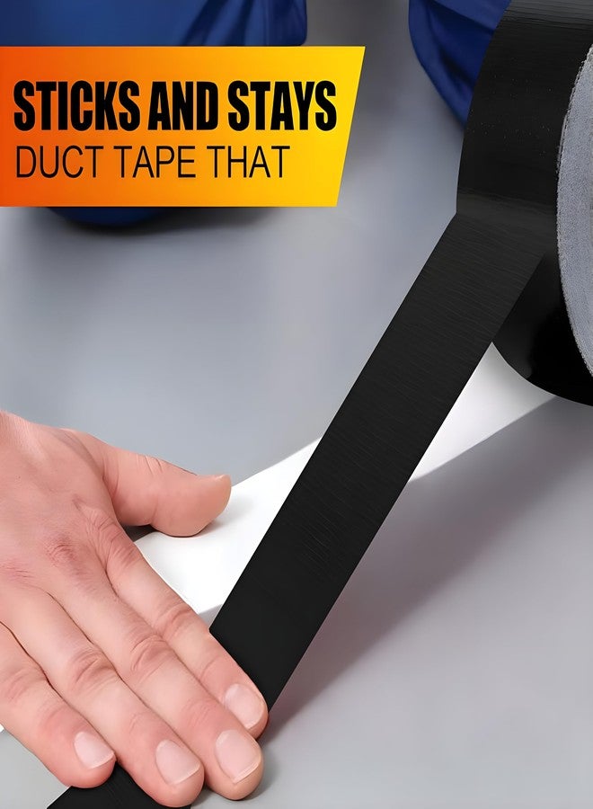 Lapeta Black Duct Tape - 25 Meters in Length 48mm / 2" Width - Strong Book Binding Tape - Waterproof Heavy Duty Duct Tape Pack of 1 - Image 3
